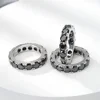 Anello in argento 925 nero con Moissanite