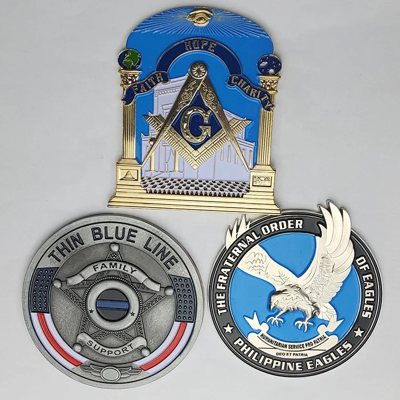 Wholesale Masonic Eagle Logo 3d Eagle Mason Master With Adhesive Metal