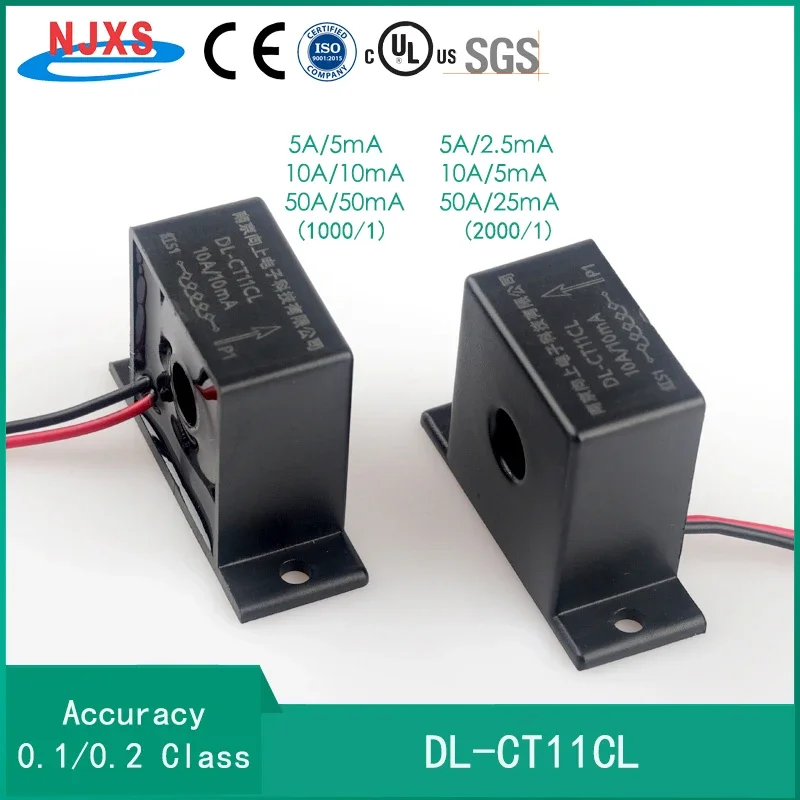 Mini Current Transformer NJXSE PCB Mount Mini Current Transformer 1A 5A 50A 60A DL-CT505D DL ...