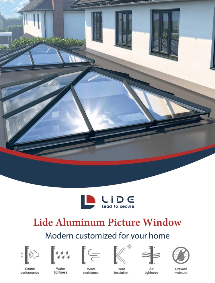 Skylight Ceiling Windows Aluminum Sliding Roof Windows Retractable