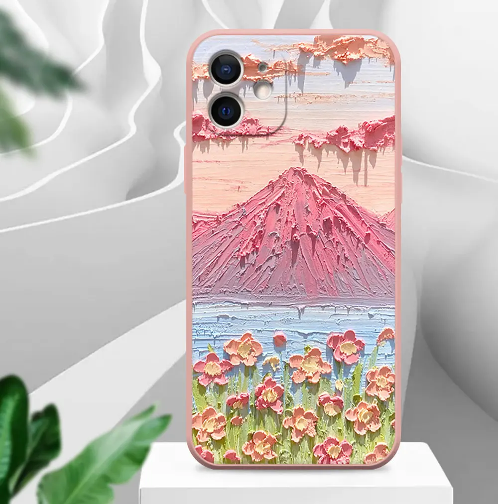 Oil Painting Flower Phone Case For Iphone X 7 8 10 11 12 13 14 15 Max Pro Plus Anti Fall Sjk183 Laudtec factory