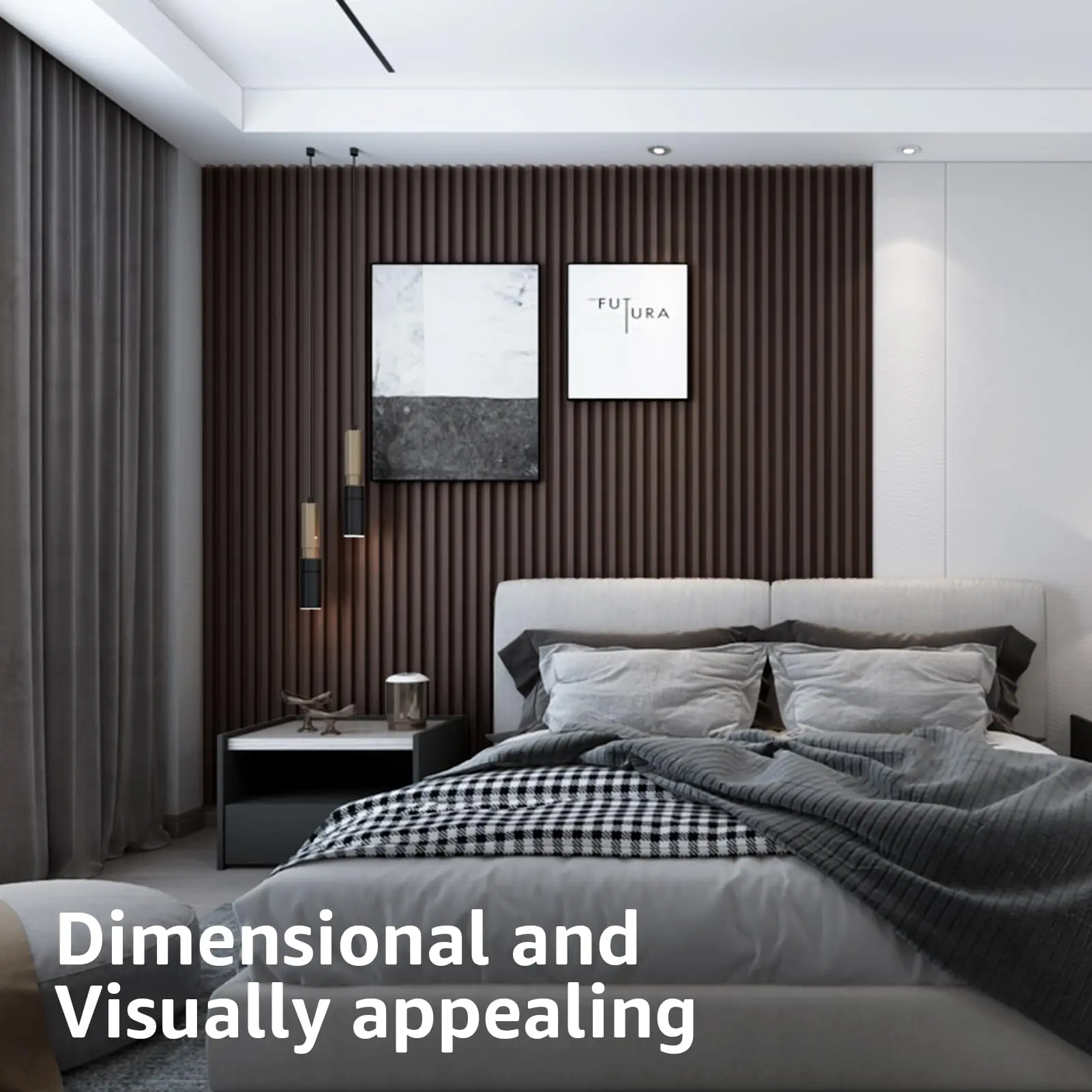 Decorative 3d Tongue and groove Sound-absorbing Mdf Wall Panels