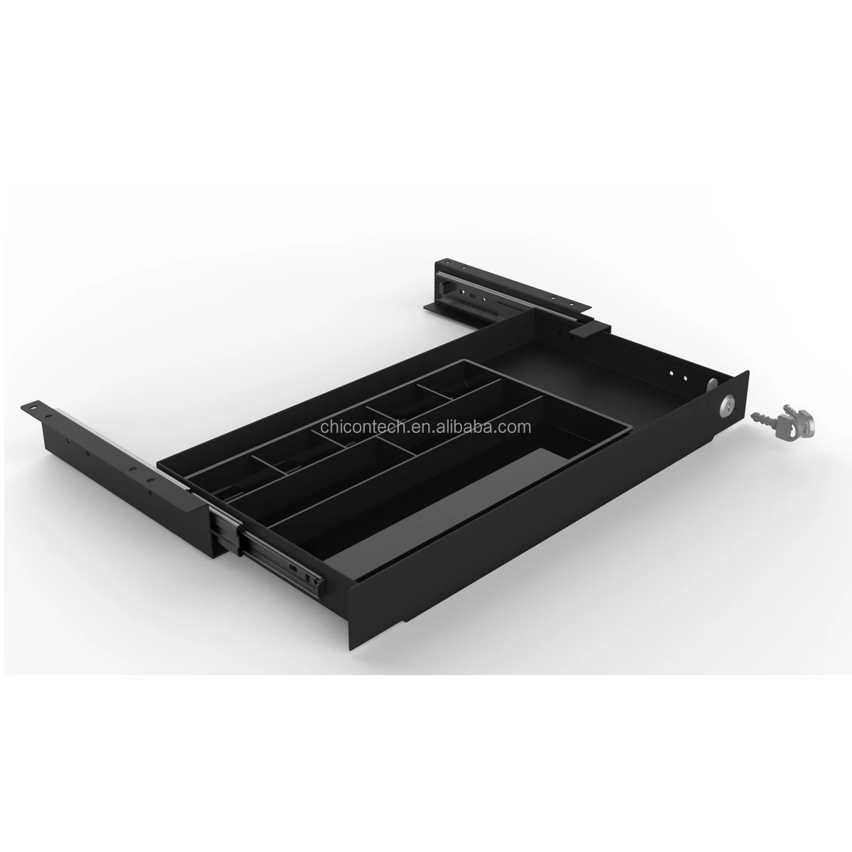 Under Desk Pullout Drawer Kit With Laptop And Tablet Shelf Office