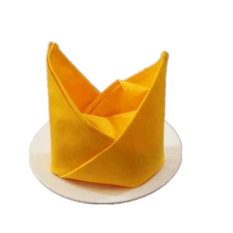 High Quality Color Satin Band Soft Printed Jacquard Fabric Thanksgiving Dinner Napkins Cloth Table