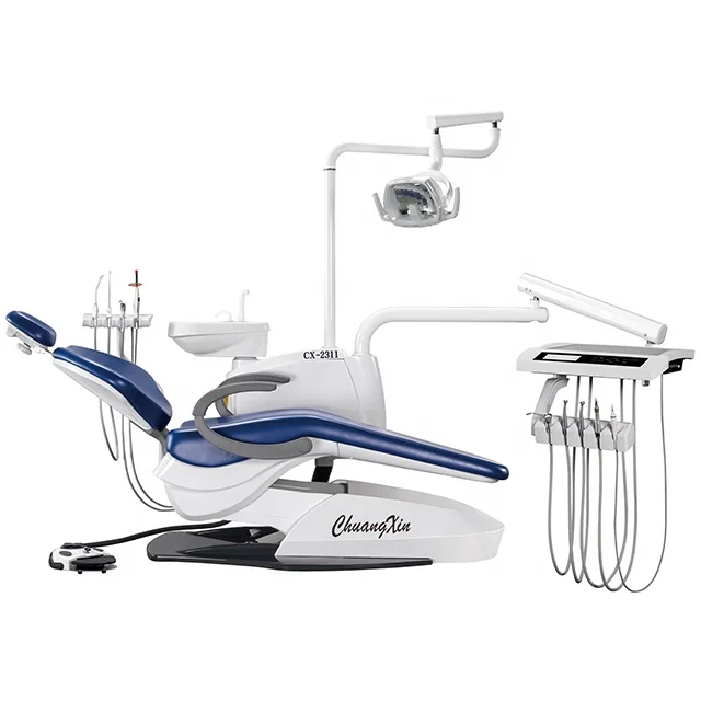 A Comfortable Dental Unit and Dental Chair dental chairs price list with Led Lamp Integral Dental Unit CX-2311(18)