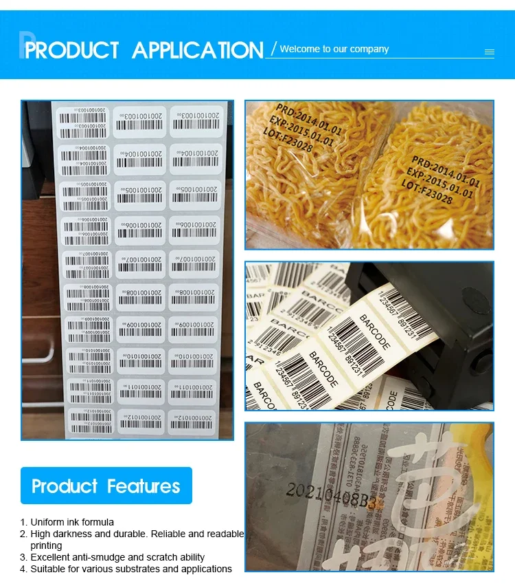 110mmx450M Premium Black Resin Thermal Transfer Ribbon Barcode TTR 110x450 110x300m Compatible Zebra Printers Ribbon