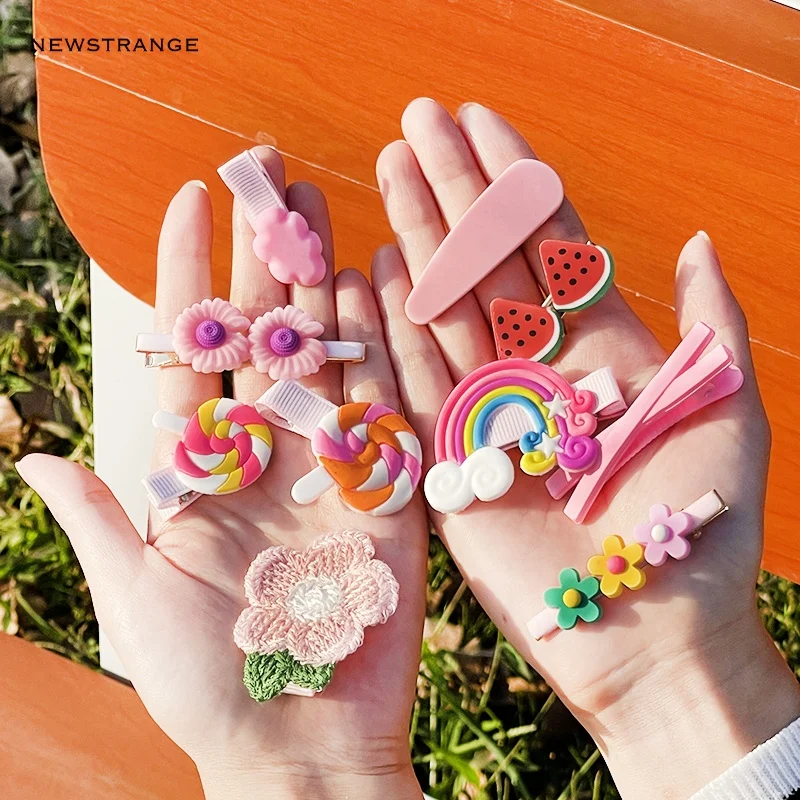 Cute Children Barrettes Kid Hairgrips 14 Pcs/set Hair Clip Accessories Gift Set Girl Cartoon