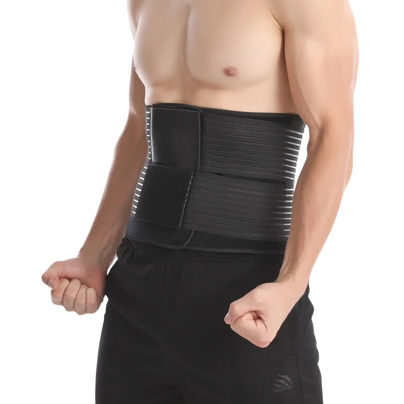Aolikes Sweat Waist Brace Adjustable Lower Back Waist Support Compression Strap Athletic Waist Trainer