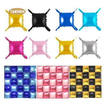 YACHEN New Arrival Two Side Two Colors 19 Inch Square Aluminum Foil Balloon Wall for Birthday Wedding Party Backdrop Decorations