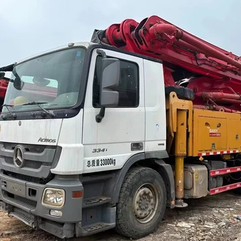 High configuration second-hand 2017 Sany 49M concrete pump truck ready in our stock