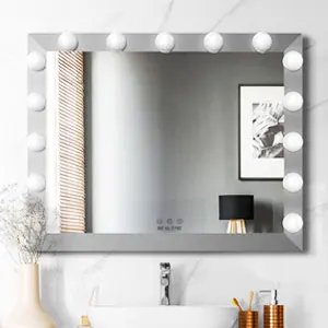 BEAUTME Hollywood Lighted Vanity Mirror with Lights for Dresser 15pcs Led Bulbs Wall Mirror Big