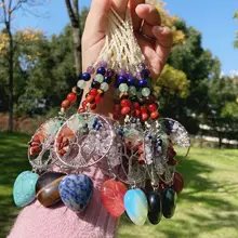 Crystal Hanging Suncatcher Window Hanging Tree of Life Heart Shaped Crystal Drop Pendant For Home Car Decoration