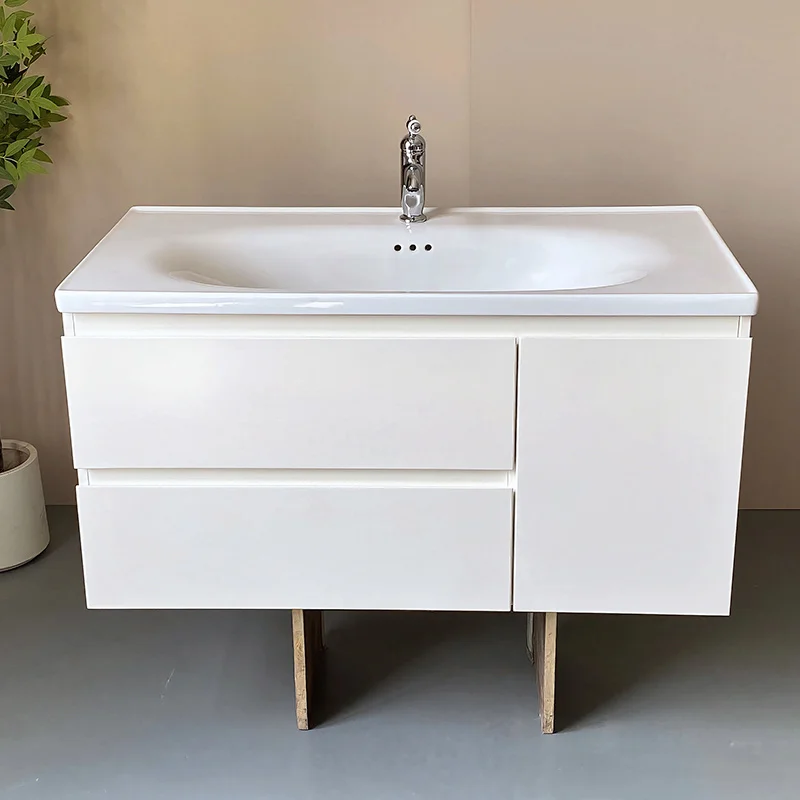 product custom oak wall mounted bathroom cabinet combination bathroom vanity with ceramic basin washbasin-6