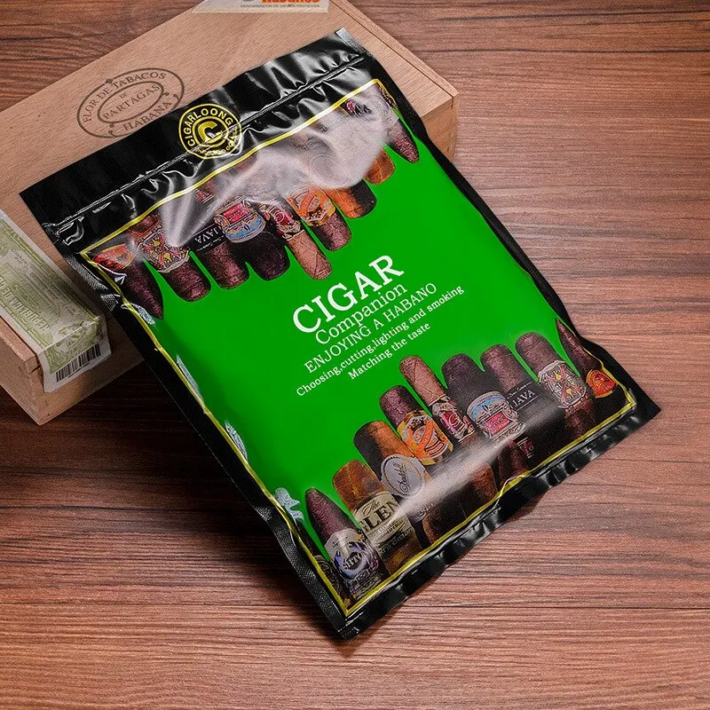 Custom Plastic Mini Portable Travel Cigar Humidor Packaging Bags Cigar