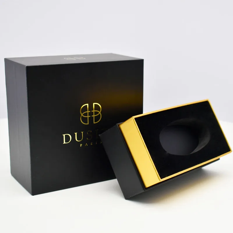 Custom Diffuser Box Packaging Diffuser Bottle Box Gold Hot Stamping Perfume Case With EVA Velvet