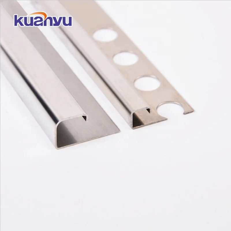 Stainless Steel Tile Profiles Tile Edging Trim for Floor Wall Edges Decoration 304 Stainless Steel Tile Trim