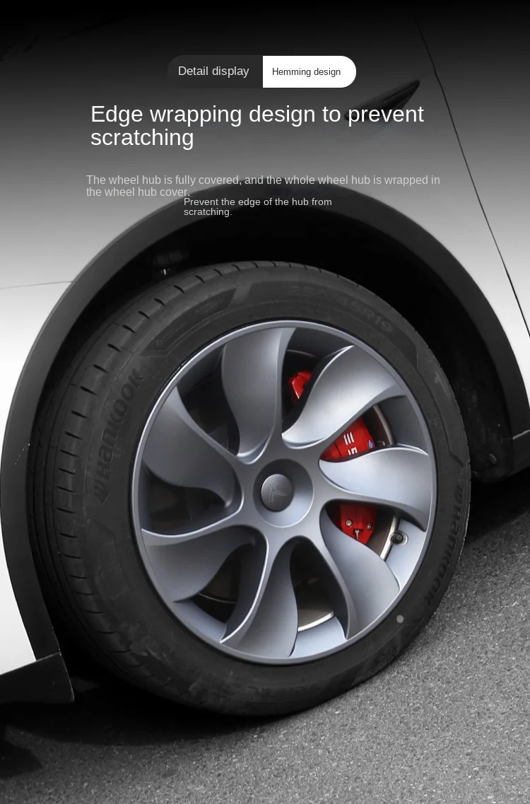 For Model Y Hubcap Wheels Tires Accessories 4pcs Wheel Covers 19 Inch