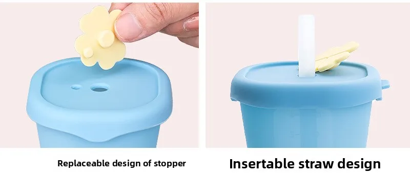 Baby Silicone Mold for Complementary Food Steam Cook Meat Puree Ice Compartment with Frozen Storage Food Packaging Box details