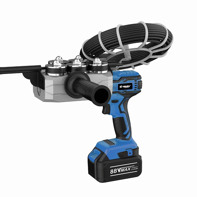 HERZO Electric Cable Lead Pipe Wiring Machine – Brushless Battery Power ...