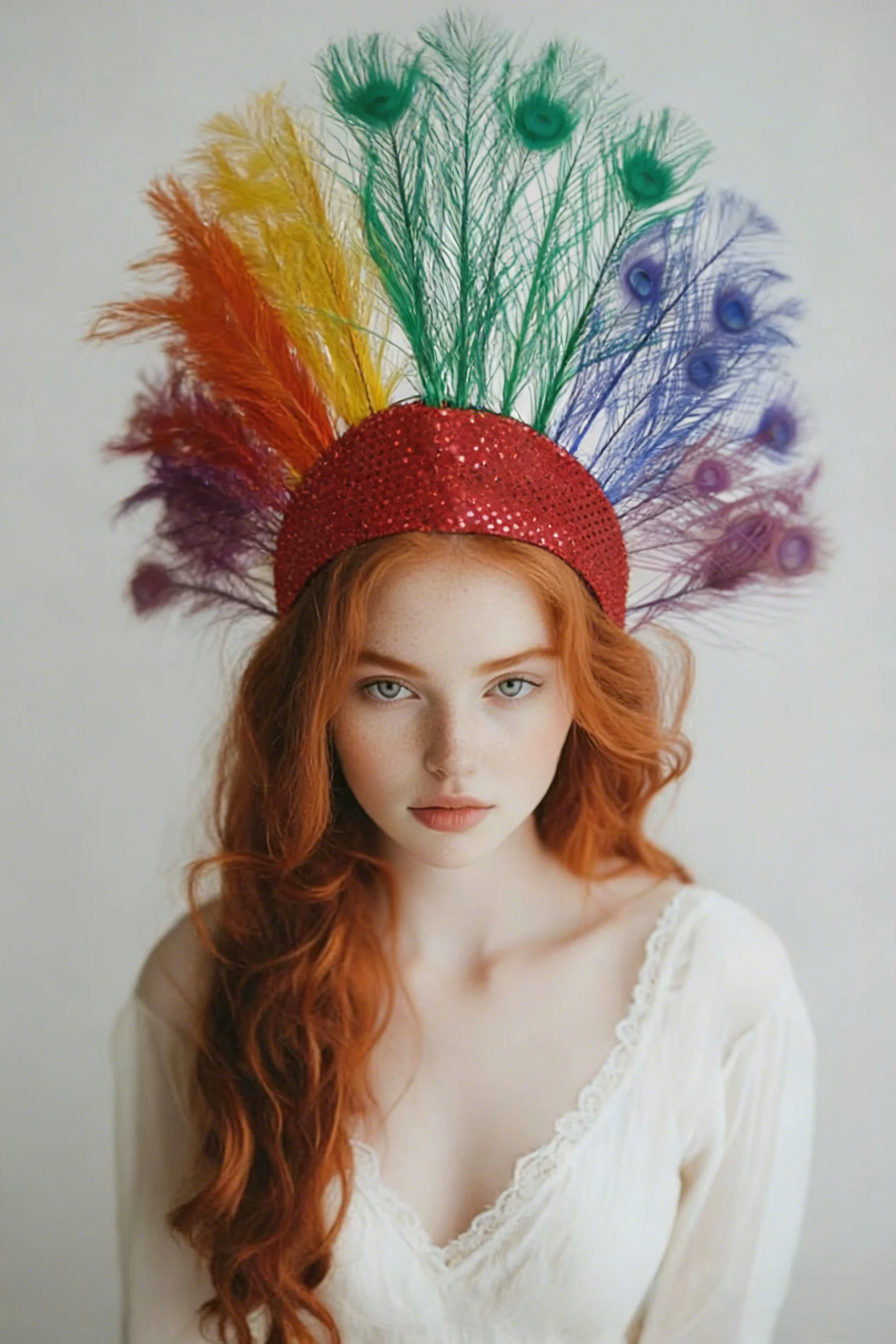 Feather Flower Fascinator Hat Hair Clip Brooch Derby Wedding Tea Party Headpiece southwit Fascinators Hat for Women Tea Party Headband  main image 2