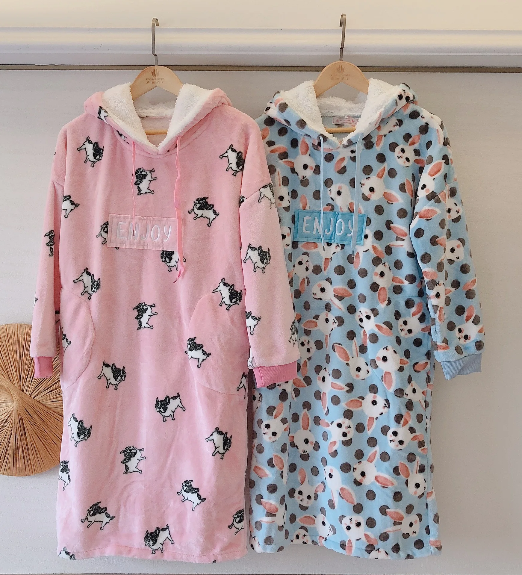 dog print dressing gown ladies