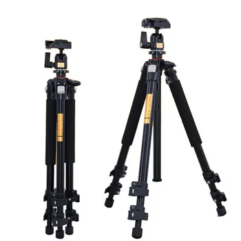 Professional Tripod Photo Camera 55.5'' Camera Travel Tripod Damping Ball Head Aluminum Compass Construction Camera Tripod