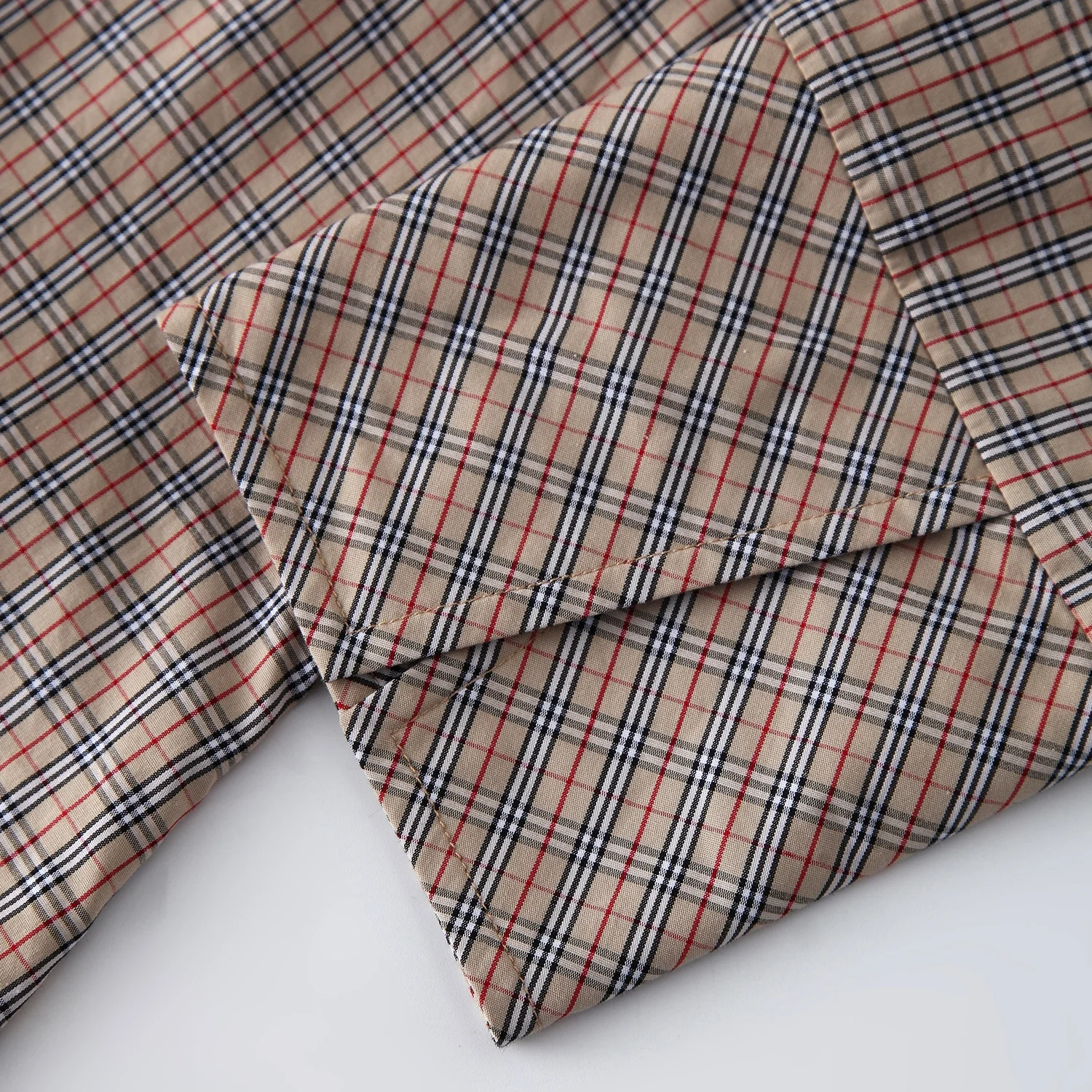 Custom Designs Ladies Solid Brown Oversized Button up Long Sleeve Check Shirts Plaid Ofifce 100% Cotton Blouses Women
