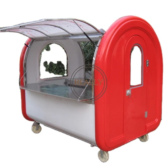2025 Fast Food Cart Design Ice Cream Cart Used Food Kiosk for Sale