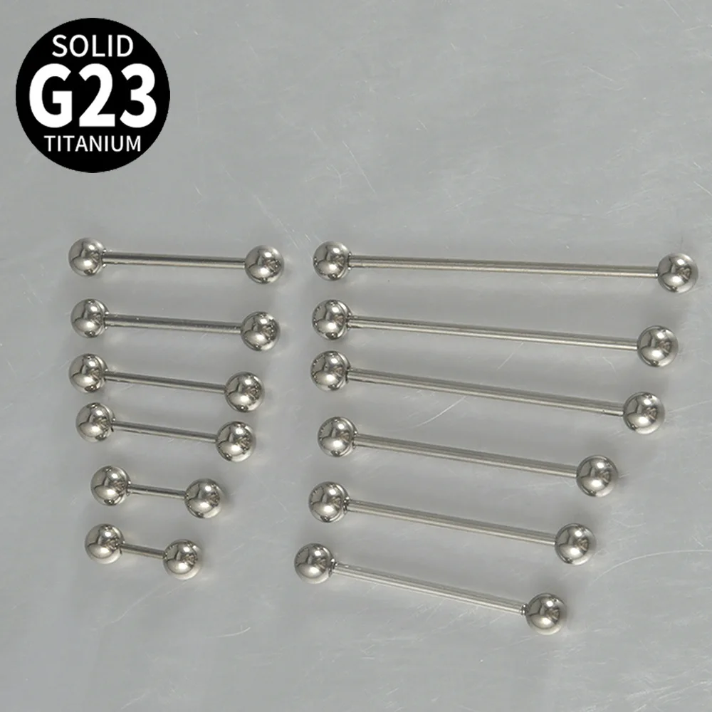 Barre Piercing Titane Droite 19/21/24mm Boules 5mm Jauge 16G - Neuf Avec étiquettes