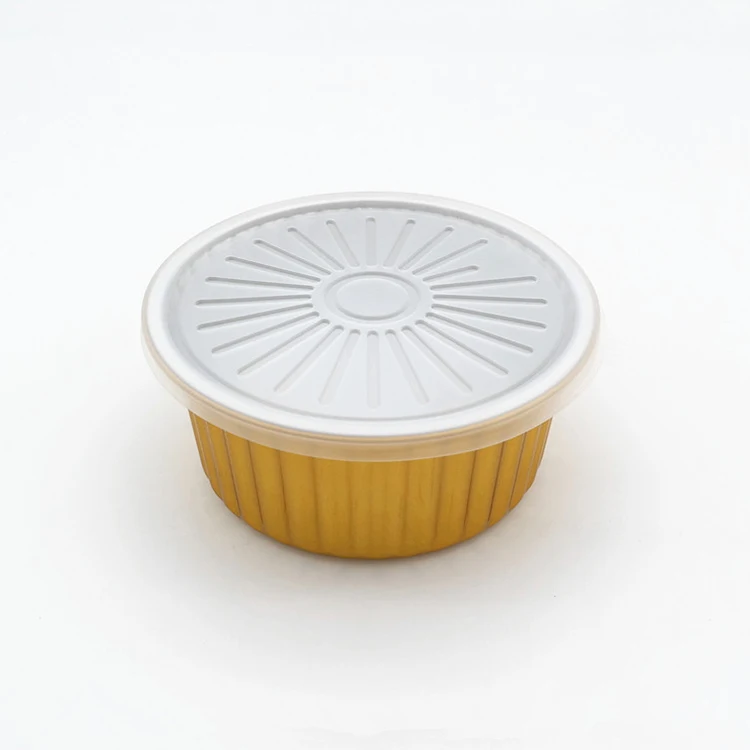 TIA Y960 Food Grade Thickening 960ml Gold Color Non Wrinkle Recyclable Foil Pan Wrinkle Free Baking Pan Eco Friendly Foil Pan