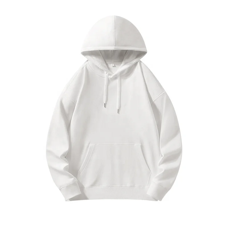 High Quality Custom Drop Shoulder Pullover Hoodie for Men and Women Winter Advertising Embroidery Neck Sweater