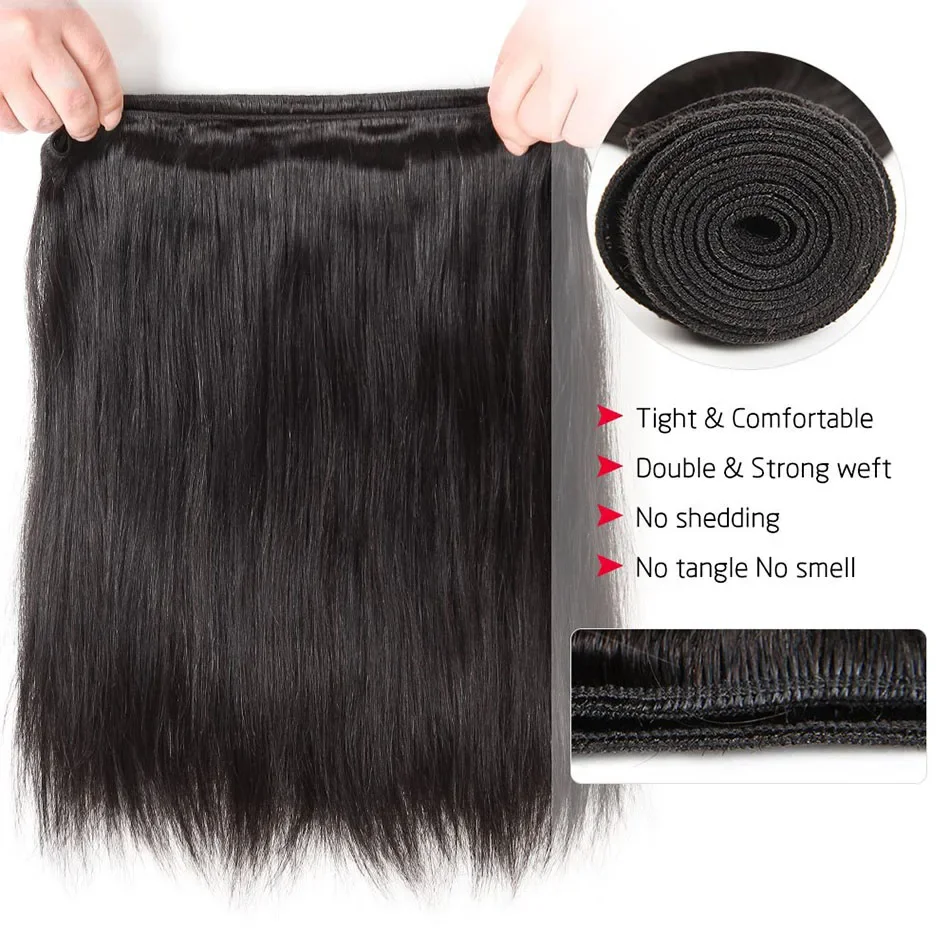 Brasiliano Remy Human Hair Bundles 100% Estensioni Lisce Saldi Donna 32 Pollici All'ingrosso_voghion.com