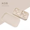 White-lunch box silicone fork spoon