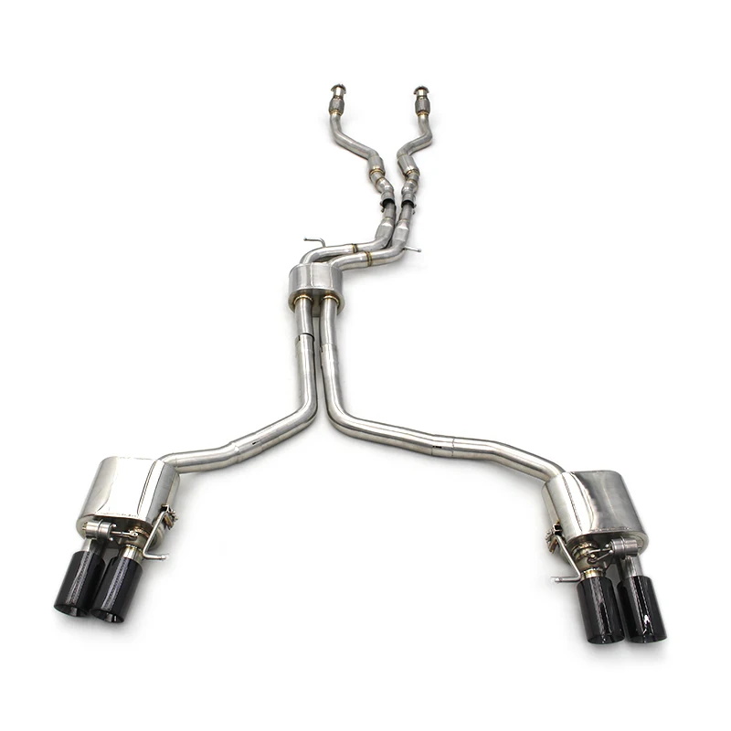 Custom Stainless Steel Tuning Catback Exhaust For Audi S4 / S5 B8.5 3.0T 2013-2019 304SS Valved