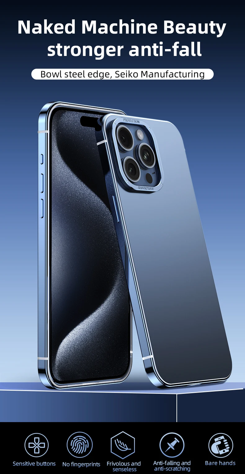 Ultra-thin Titanium Metal Phone Case Aluminum Alloy Frame Phone Cases ...