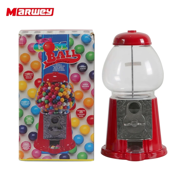 Shopping Mall Single Player Coin Operated Gashapon Machine Kids Capsule Bouncy Ball Gumball Candy Vending Dispenser