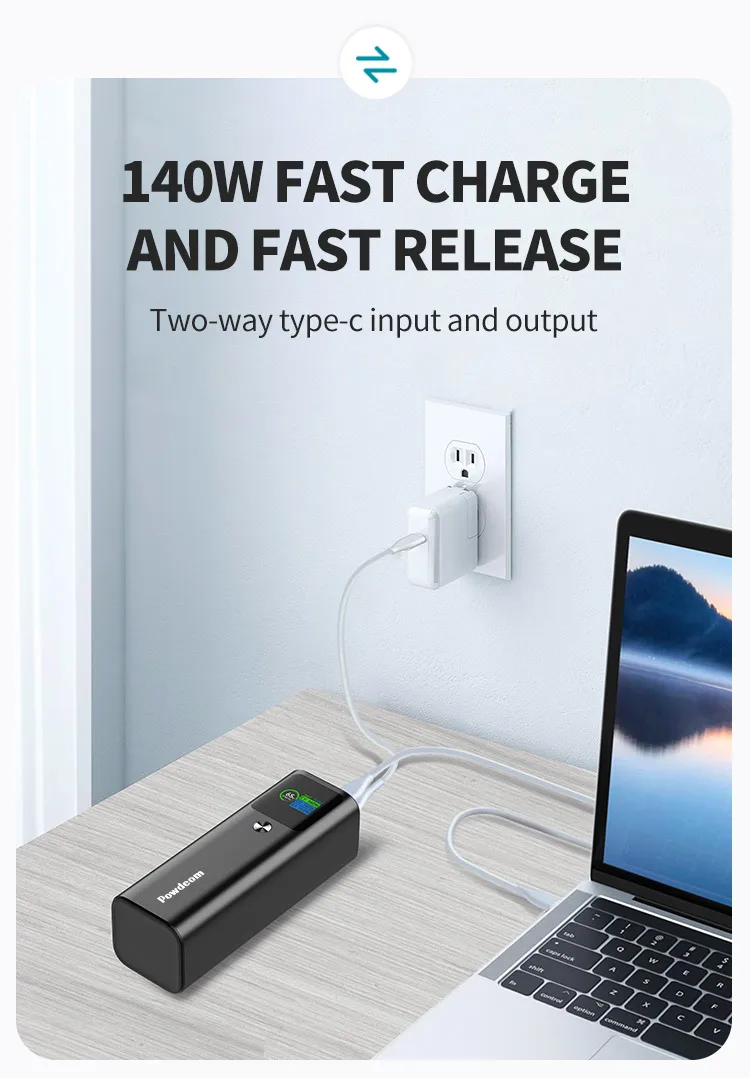 20000mah 140w Usb Type Cternary Lithium Battery Power Banks Power