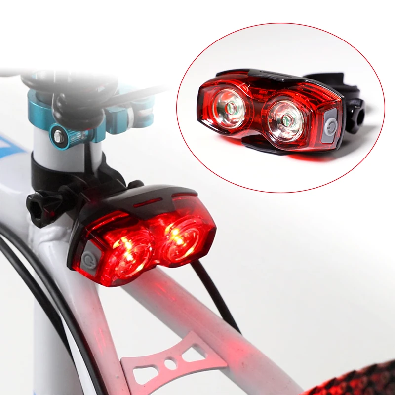 Superbsail Bicycle Clamp Tail Light 2 LED Bike Flashing Rear Lamp Safety Light Ultra-bright Quick Release 3 Modes Bike Light manufacture