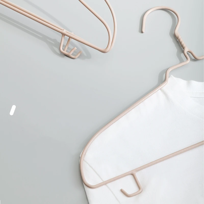 SOLELY 16'' Wrinkle-free Outing Drying Clothes Plastic Coating Hanger r with Trouser Lips