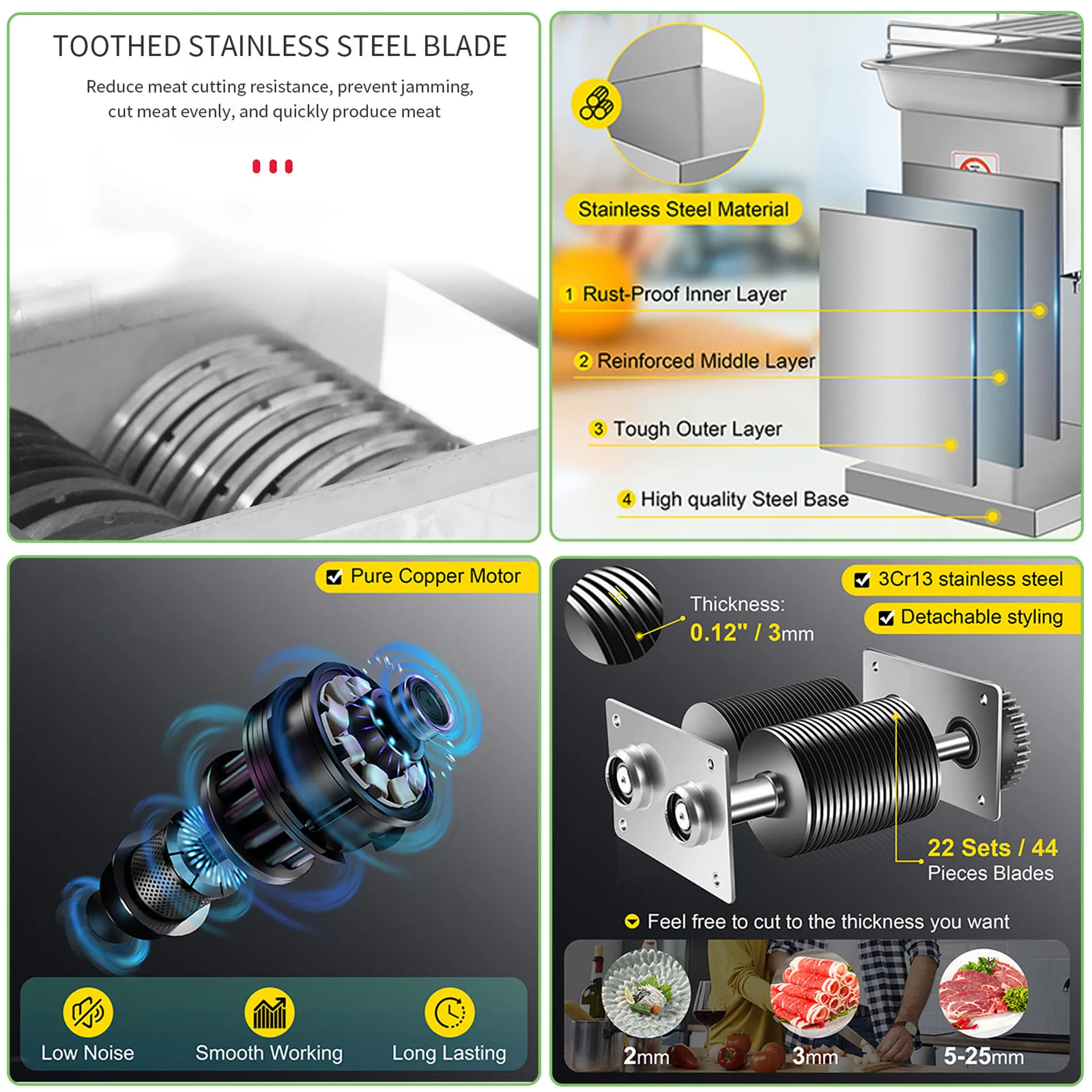 Commercial Meat, Cutting Machine Meat Slicer/Meat Cutter Machine/Equipment Slicer Machines - Image 6