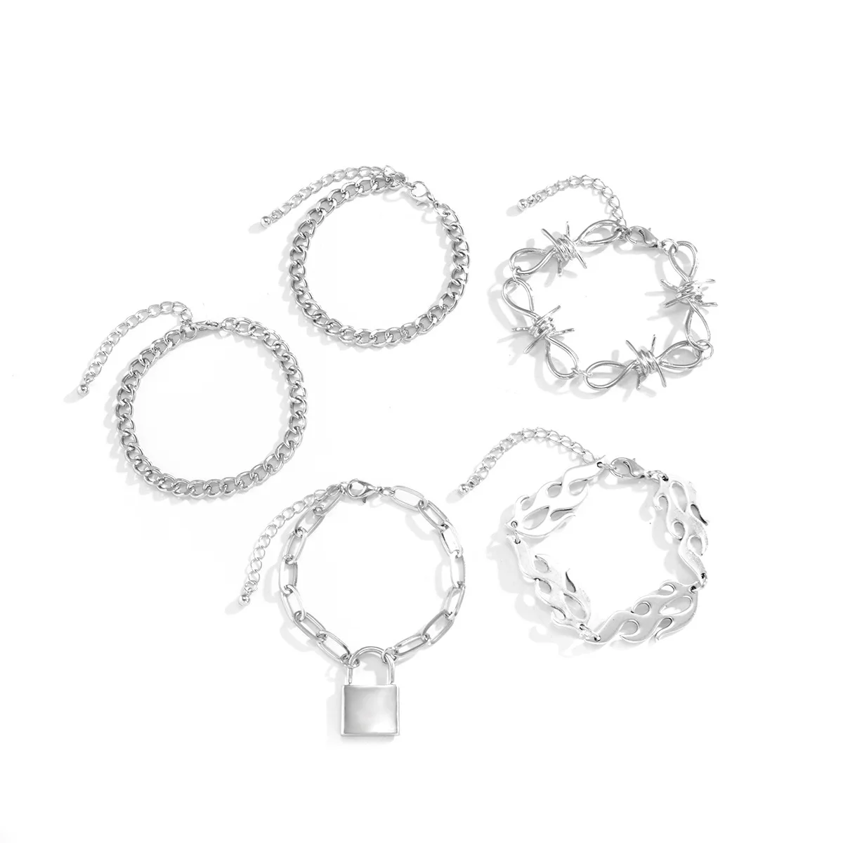 Punk E-Girl Bracelets White