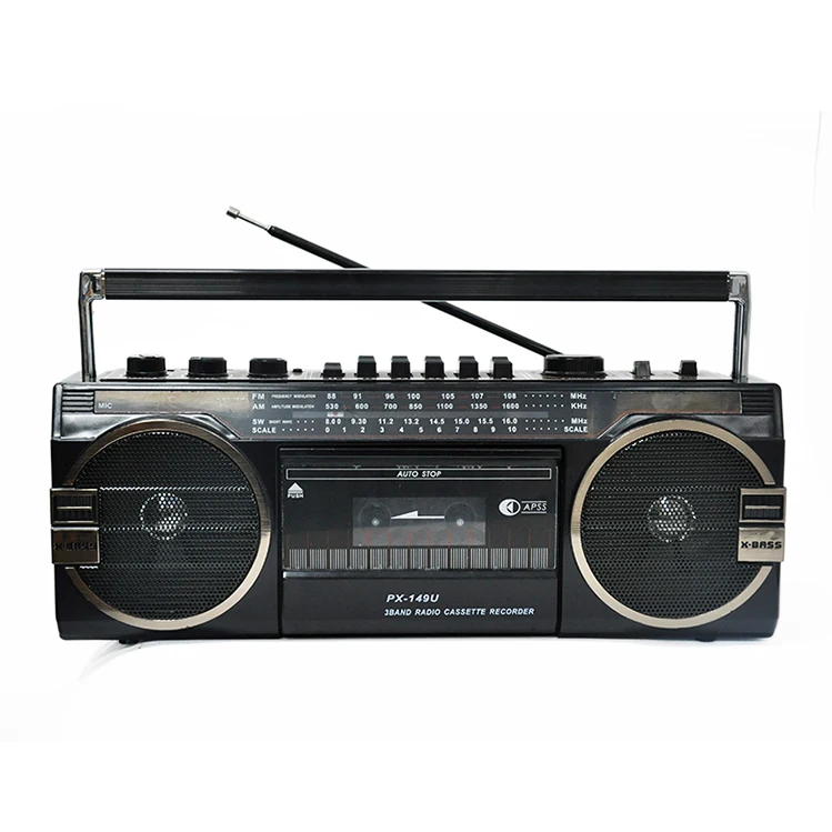 Lecteur de Cassette Rétro Boombox Radio AM/FM Stéréo, Lecteur de Bande  Vintage Enregistreur Cassette avec Haut-Parleur et Prise pour écouteurs