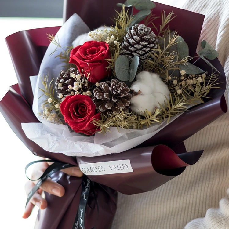 Ins Fengsenu0027s Dry Flower Bouquet As A Graduation Gift For His Girlfriend  And Best Friend - Buy Dried Flower Bouquet,Preserved Flower Bouquet,Gift  Box 