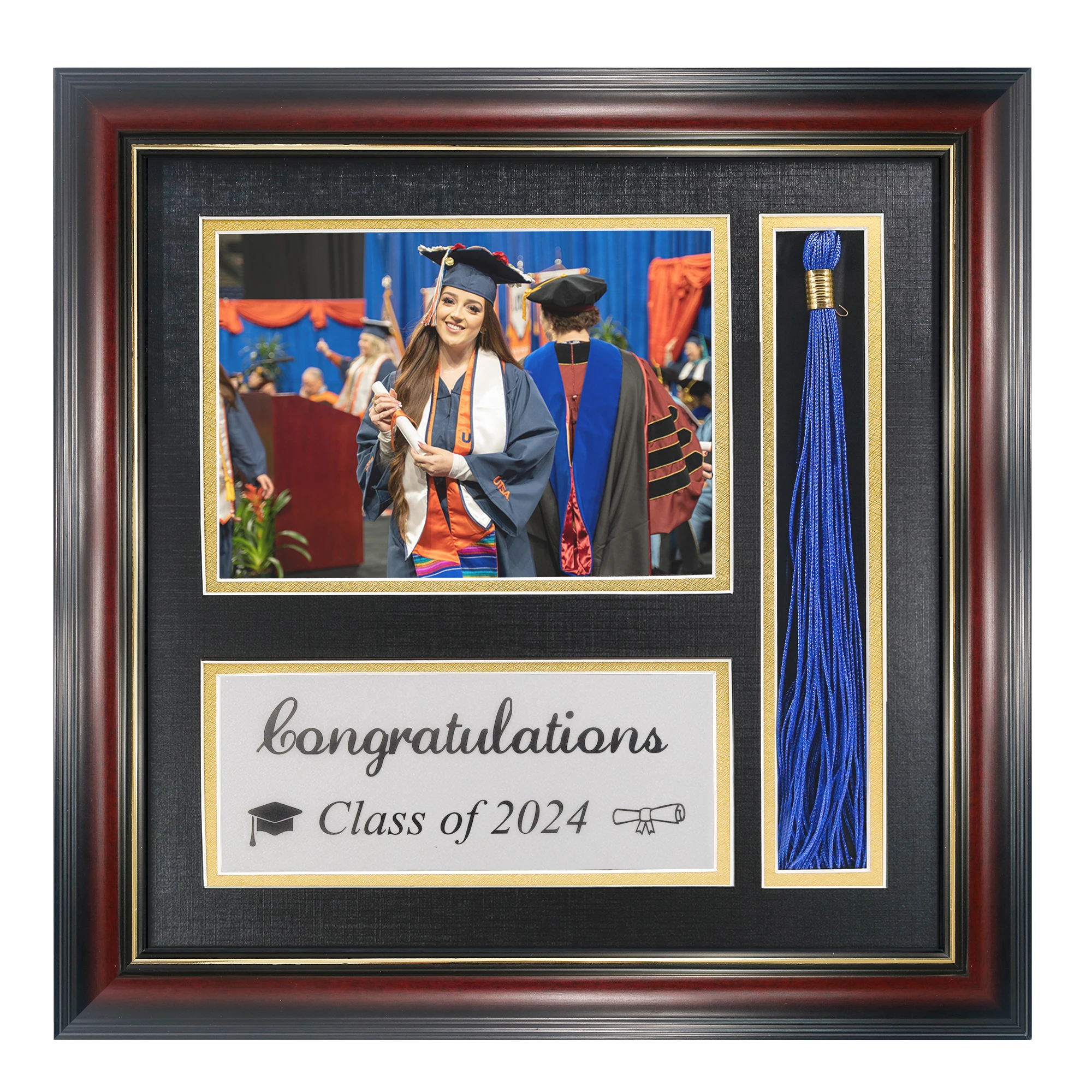 Mondon Custom A4 Size Wood Graduation Photo Frame with Tassel Holder ...