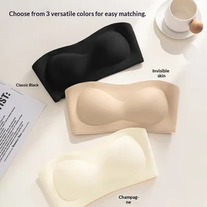 Wholesale In-Stock Sujetador Sin Tirantes Bandeau Bras  Women's  Wireless Bra Strapless Seamless Strapless Bra for Women