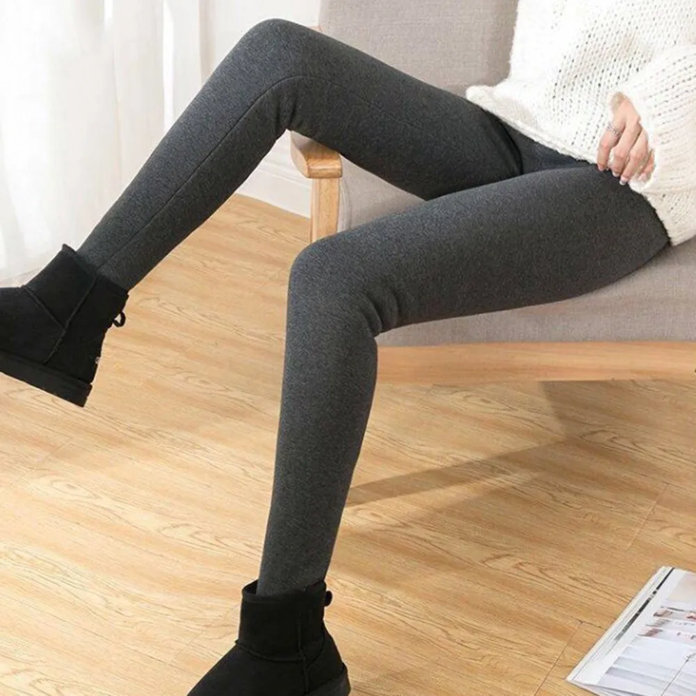 Warm Women Pants Winter Skinny Thick Velvet Wool Fleece Compression