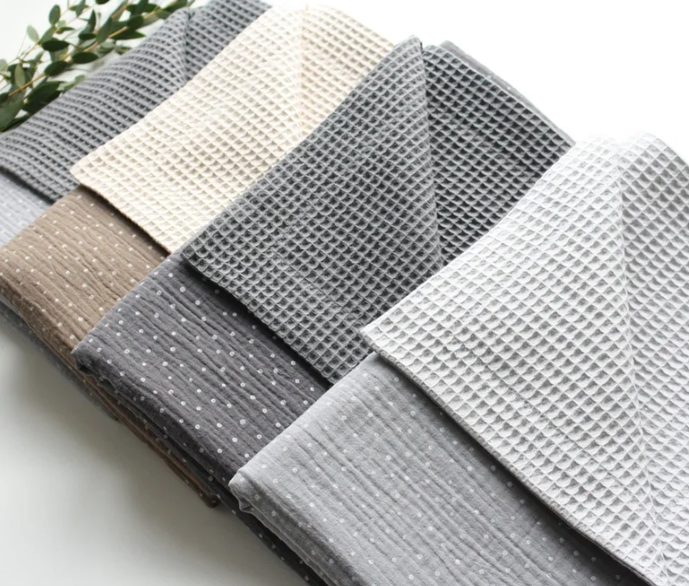 Cotton Waffle Weave Blanket Pefect For Baby Waffle Blanket With Fabric ...