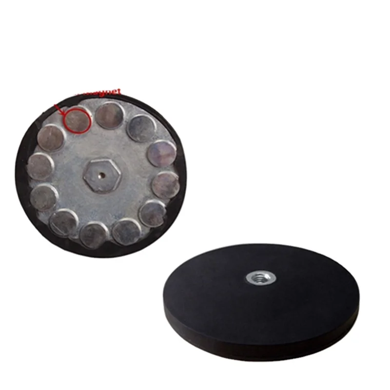 Высокое качество Черный резиновый горшок с покрытием неодимовый магнит магнитное основание