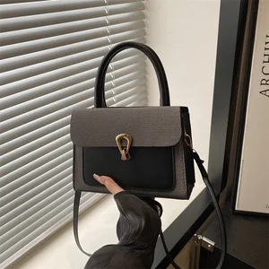 Buckle Casual Handbag 2026 New Style Retro Style Hand-held Single-shoulder and Crossbody Women's Bag