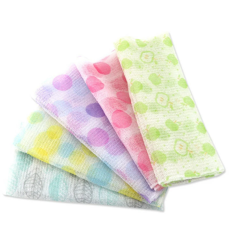 Long Nylon Korean Japanese Bath Scrub Towels Exfoliating Body Wash ...